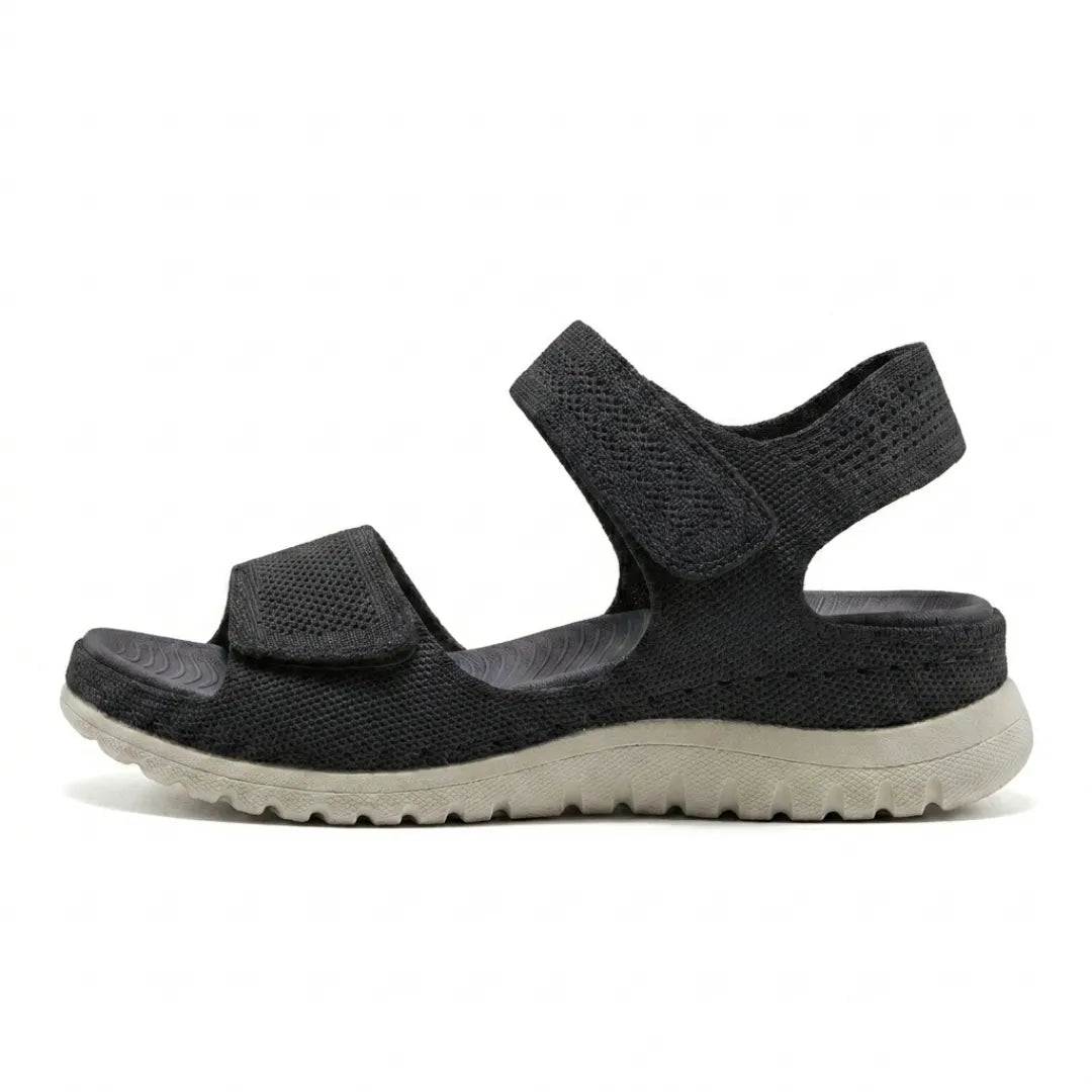 Women's orthopedic walking sandals, adjustable straps, superior arch support for comfort.