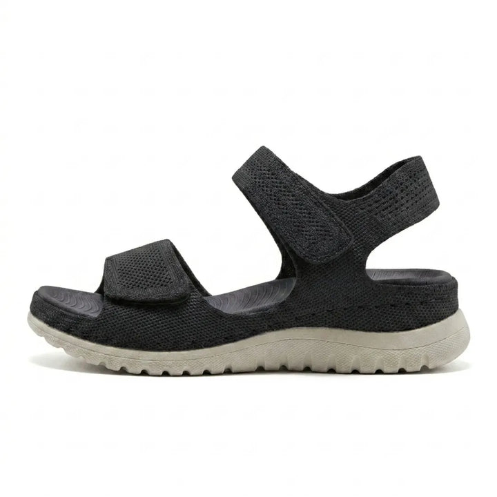 Women's orthopedic walking sandals, adjustable straps, superior arch support for comfort.