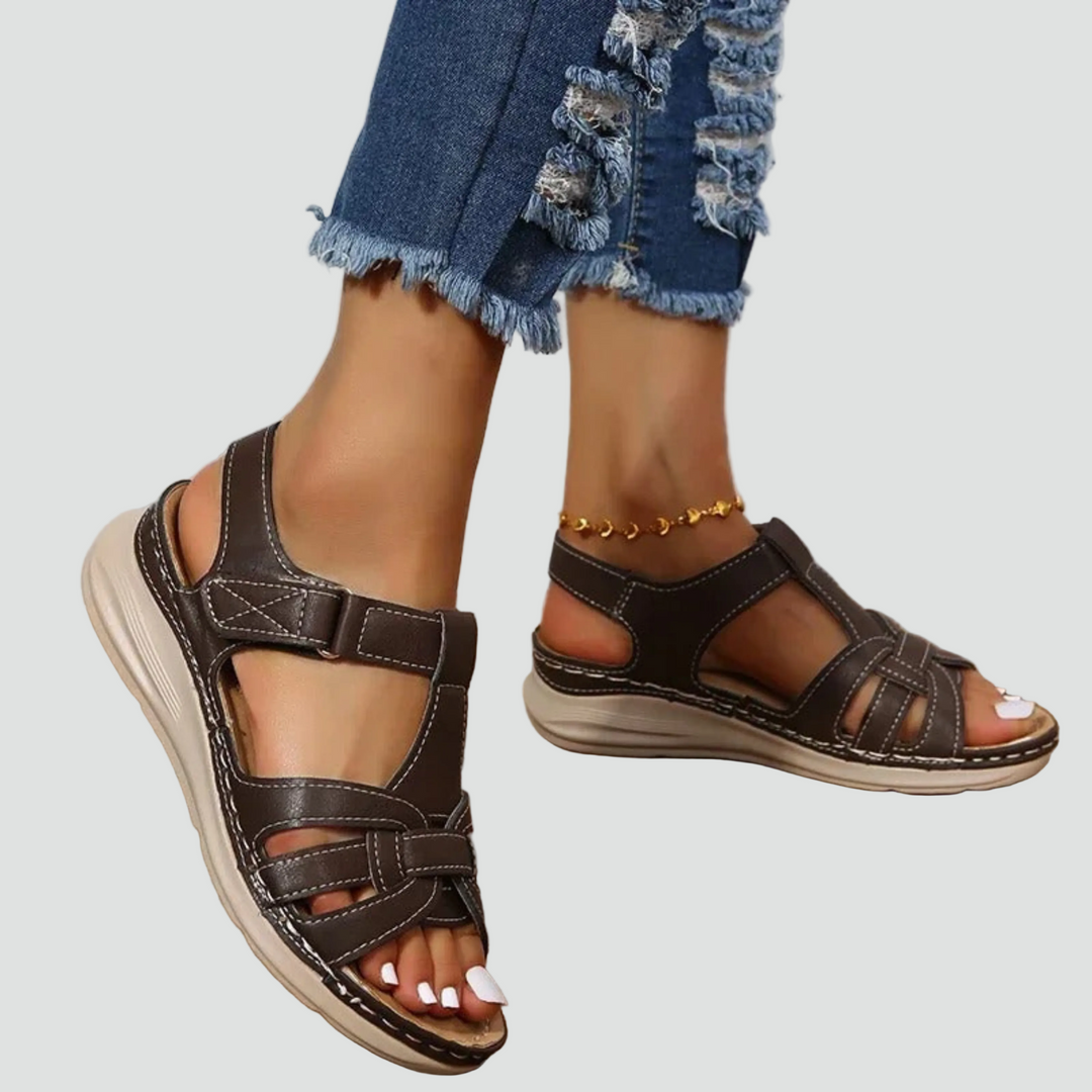 Versatile women's orthopedic sandals with adjustable straps, great for casual & daily support.
