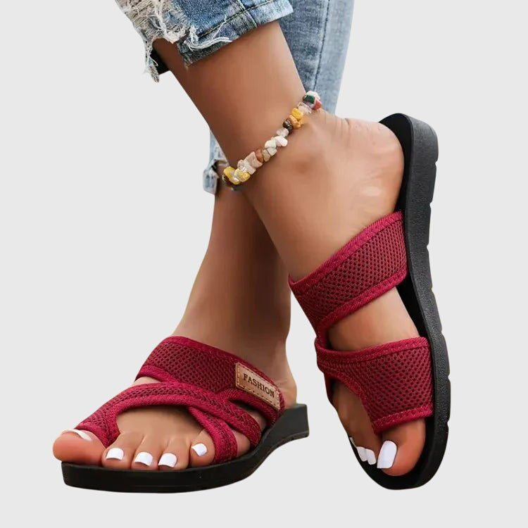 Supportive women's orthopedic sandals. Cushioned footbed & arch support for comfortable summer walking.