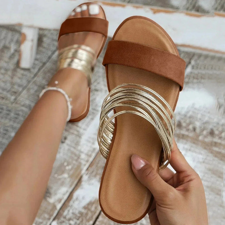 Orthopedic summer sandals for women, offering arch support & comfort for everyday wear.