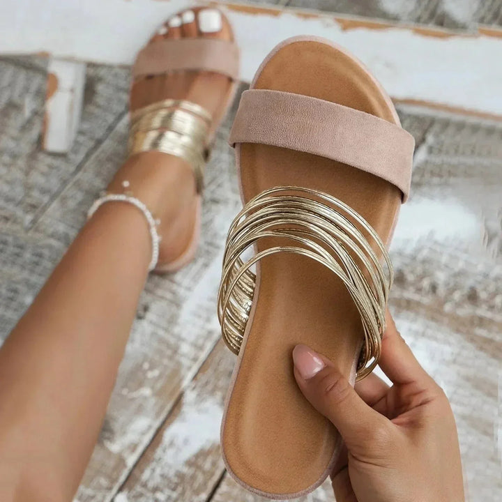 Casual women's walking sandals with excellent arch support & orthopedic comfort.