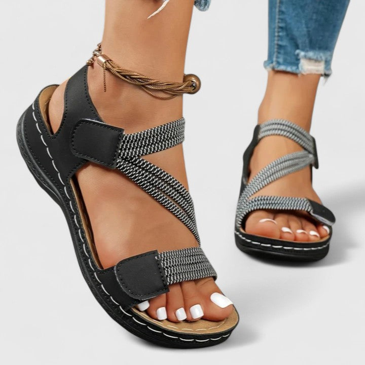 Stylish women's summer orthopedic sandals with arch support for all-day comfort & foot pain relief.