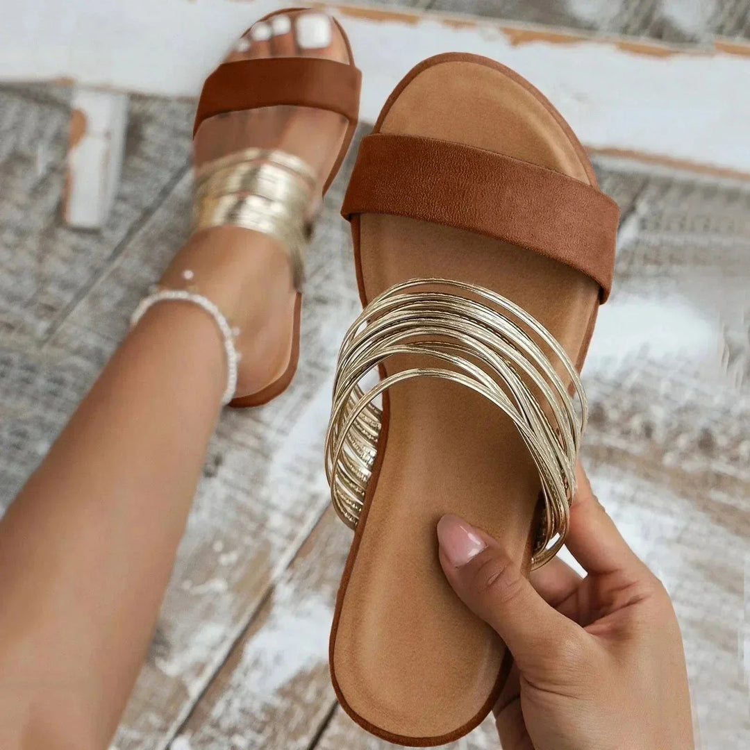Stylish women's orthopedic comfort slides, perfect for casual wear. Features arch support & lightweight design.
