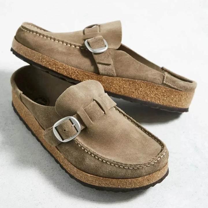 Women's orthopedic slip-on mules for all-day comfort. Supportive casual footwear, great for summer & foot health.
