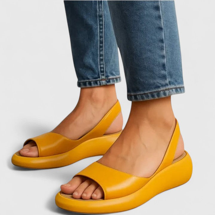 Women's orthopedic slip-on sandals. Cushioned insole, arch support & lightweight for ultimate summer comfort footwear.