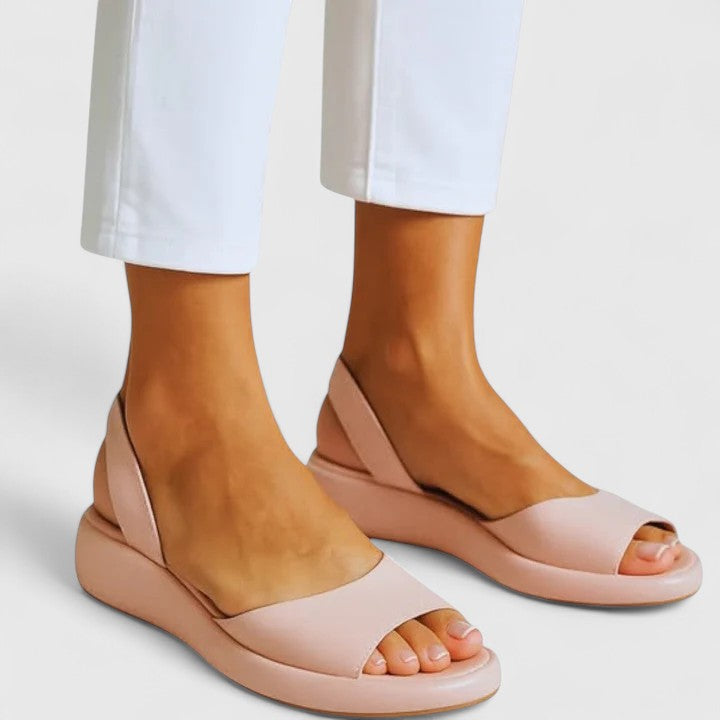 Versatile women's slip-on comfort sandals. Orthopedic design with arch support for elegant or casual summer styling.