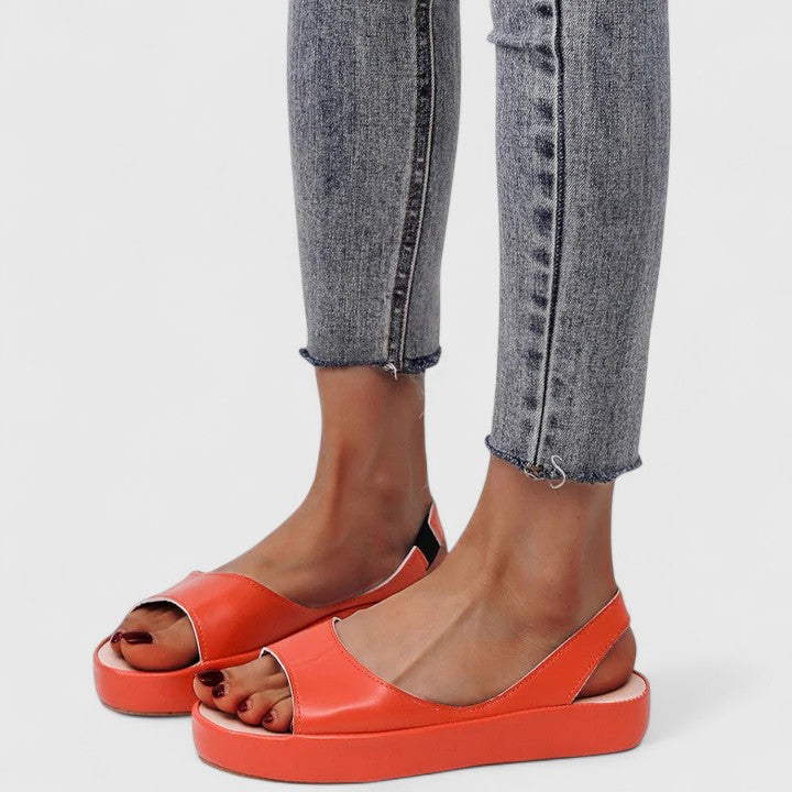 Women's lightweight slip-on orthopedic sandals with cushioned insole & arch support. Superior comfort summer footwear.
