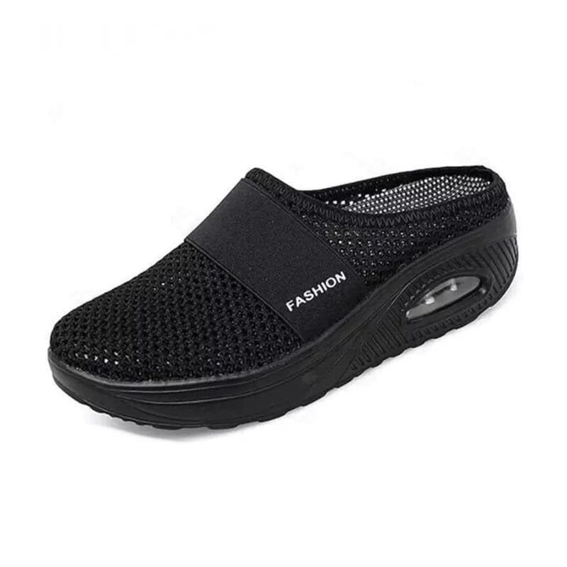 Easy wear women's slip-on walking shoes with orthopedic features for effortless daily comfort.