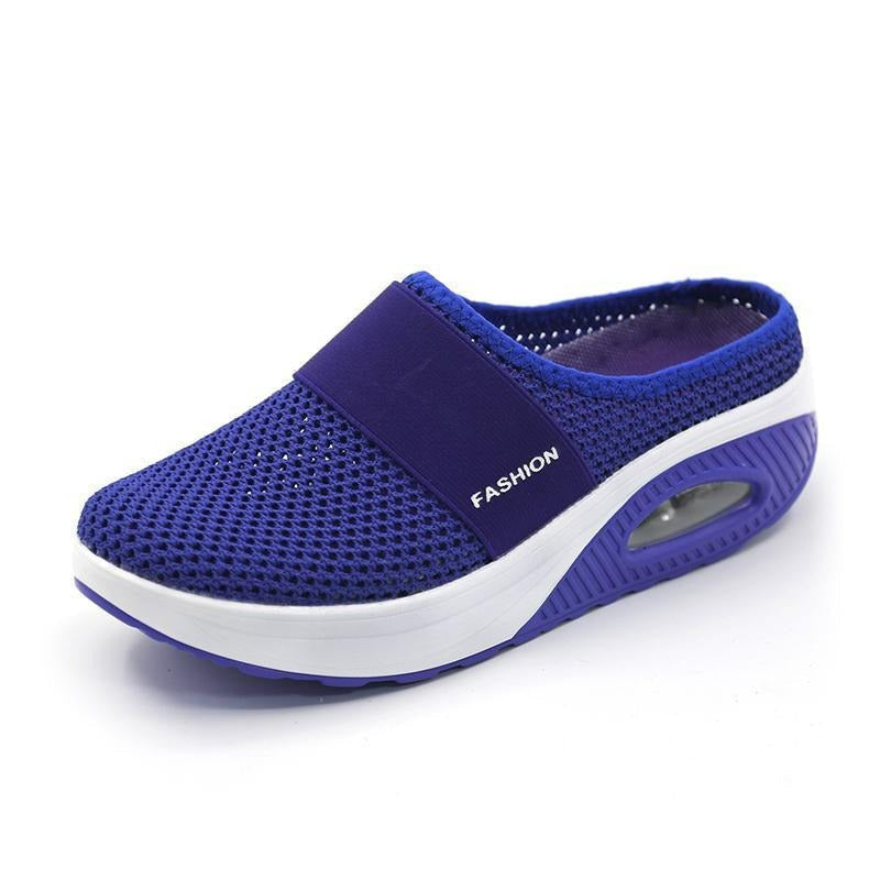 Cushioned women's orthopedic slip-on shoes, designed for all-day comfort & foot support.