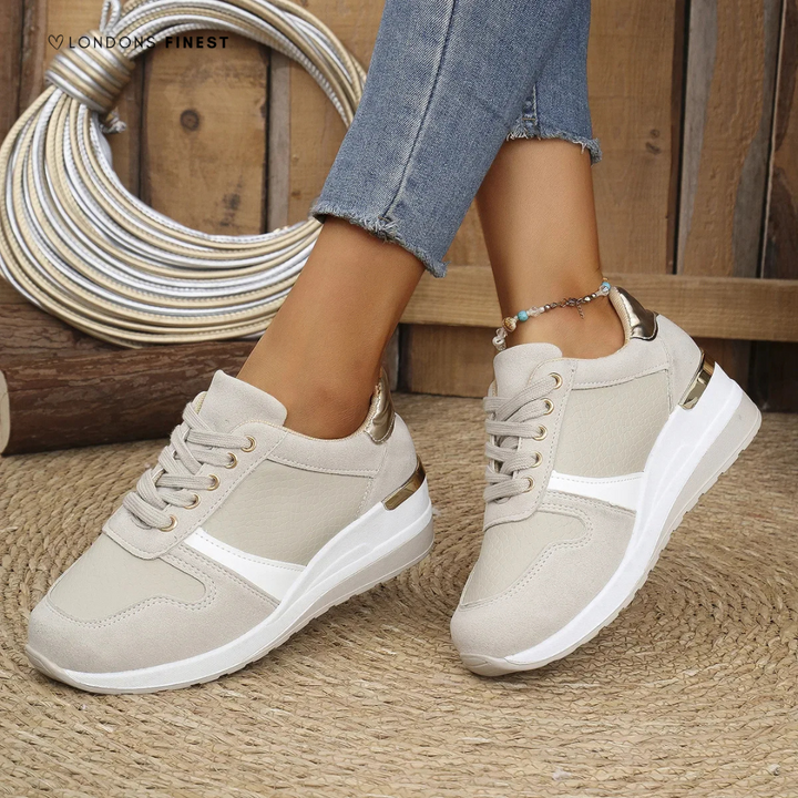 Women's orthopedic sneakers with arch support and cushioned sole for comfortable walking & everyday wear.