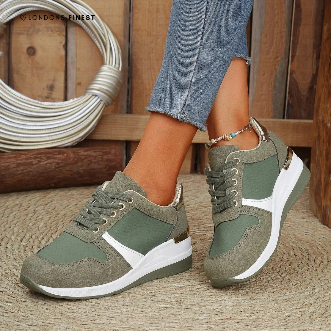 Slip-on women's casual sneakers with orthopedic arch support, perfect for everyday comfort & support.