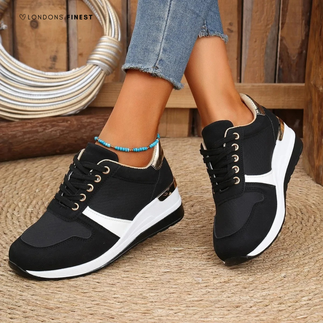 Women's comfort sneakers, orthopedic design with superior arch support & cushioning for active wear.