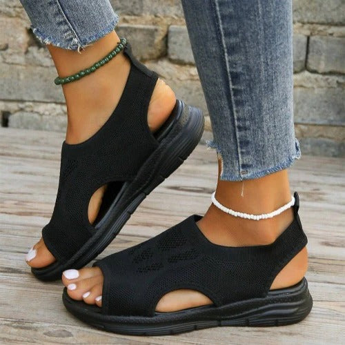 Women's orthopedic sport sandals in blue with arch support, perfect for comfortable summer walking.
