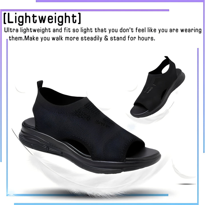 Lightweight women's summer sandals, orthopedic design with arch support for comfortable outdoor walking.
