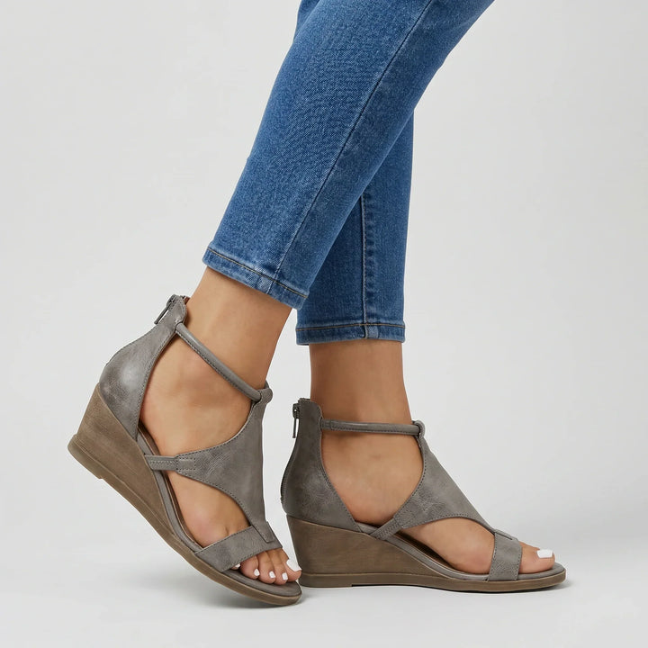 Comfortable women's walking sandals with orthopedic arch support, strappy design perfect for summer casual wear.