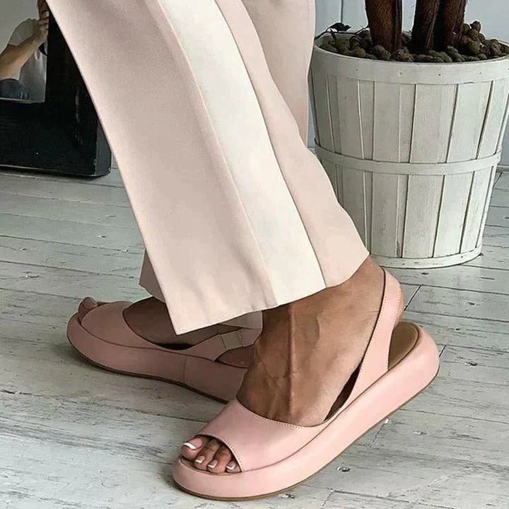 Casual women's orthopedic slingback sandals, open toe design for comfortable summer walking.