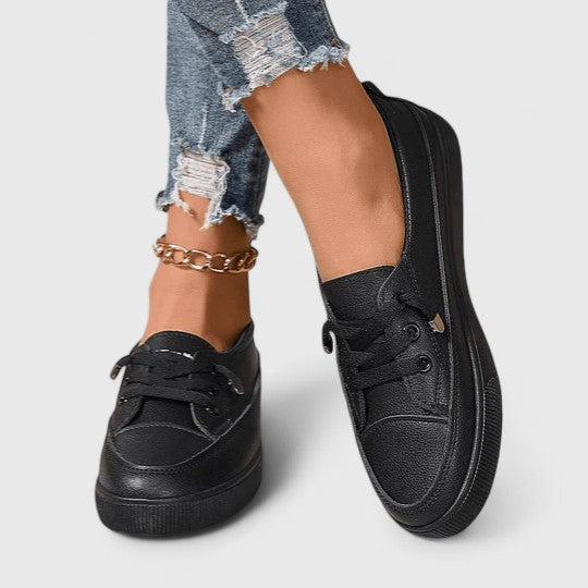 Women wearing lightweight orthopedic walking shoes, showcasing comfortable fit & supportive design for daily activities.