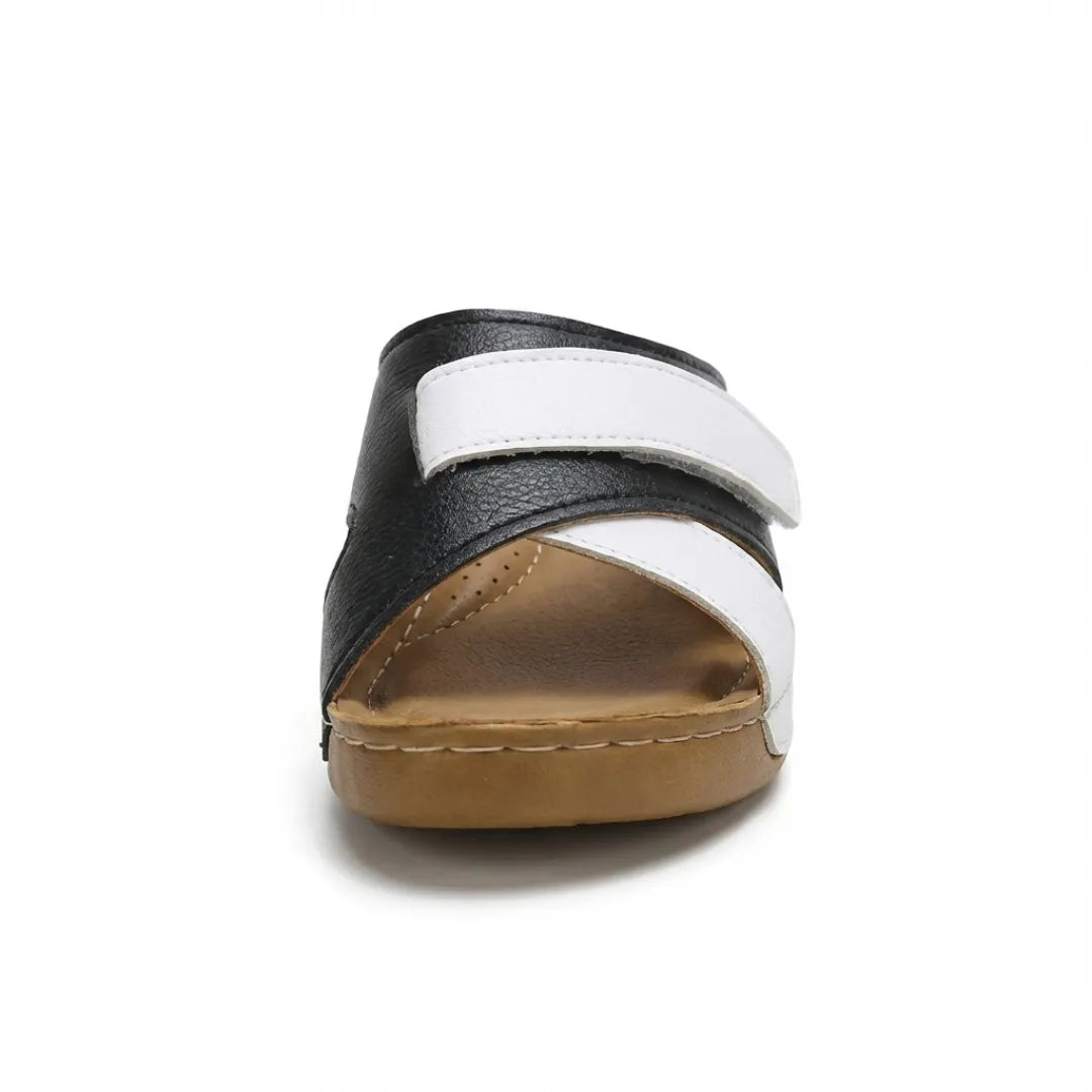 Orthopedic comfort wedge sandals for women, providing excellent support & adjustable fit.