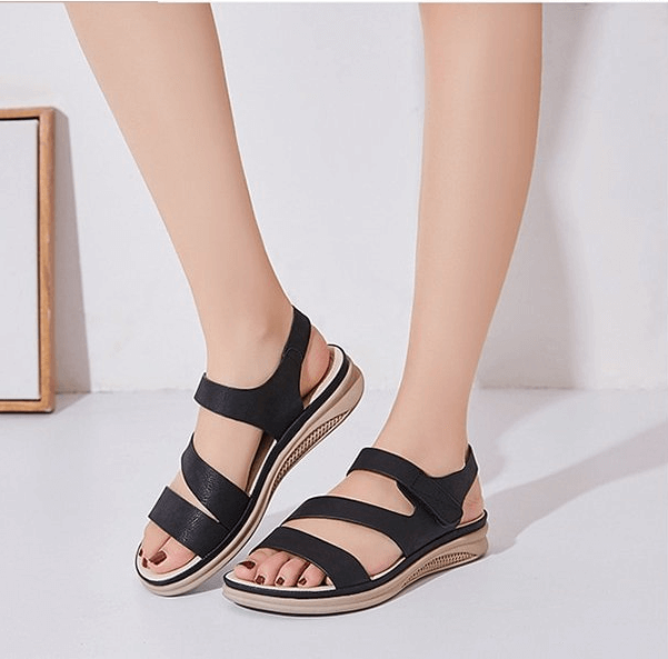Comfortable women's orthopedic wedge sandals with arch support, perfect for summer daily wear.
