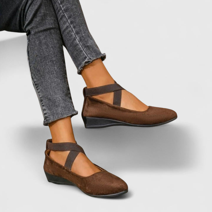 Elegant women's orthopedic wedge sandals, designed with adjustable straps for superior foot support.
