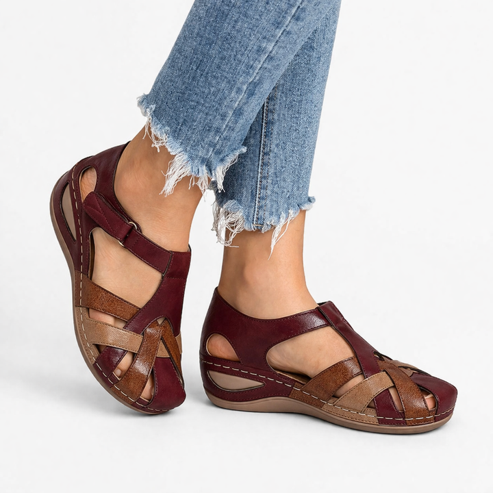 Stylish women's wedge sandals with adjustable strap for a custom, comfortable fit, ideal for summer fashion and daily wear.
