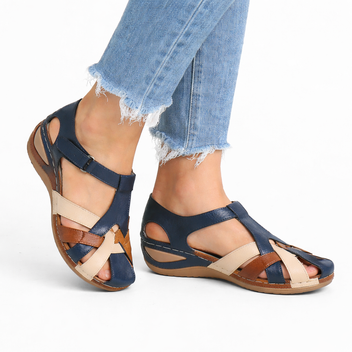 Fashionable women's wedge sandals offering superior arch support & comfort, versatile for daily wear & elegant summer style.