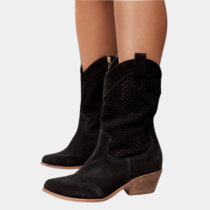 Comfortable women's orthopedic cowboy boots offering excellent foot support. Trendy Western style for all-day wear.