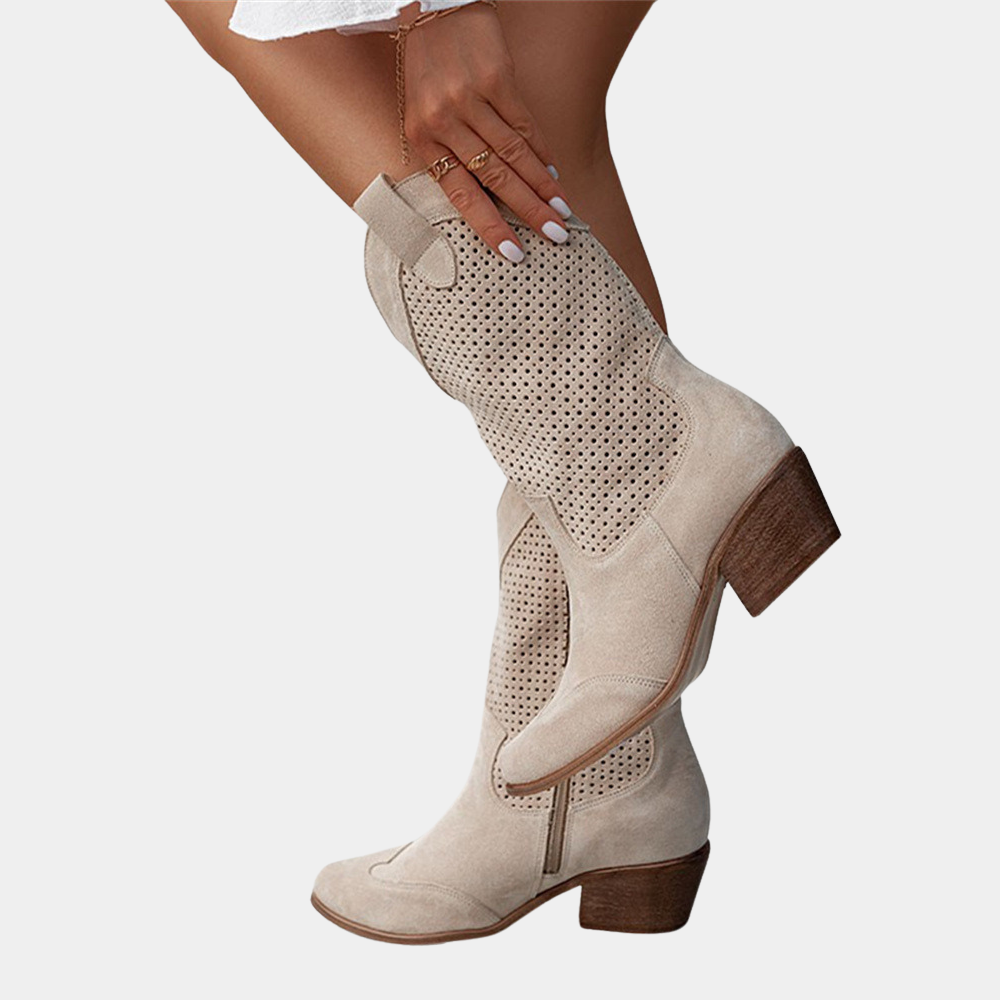 Orthopedic women's cowboy boots with classic Western styling. Comfortable and supportive fashion footwear.