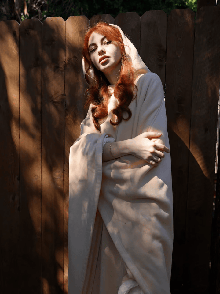 Cozy women's calming hoodie, oversize, perfect for ultimate home comfort.