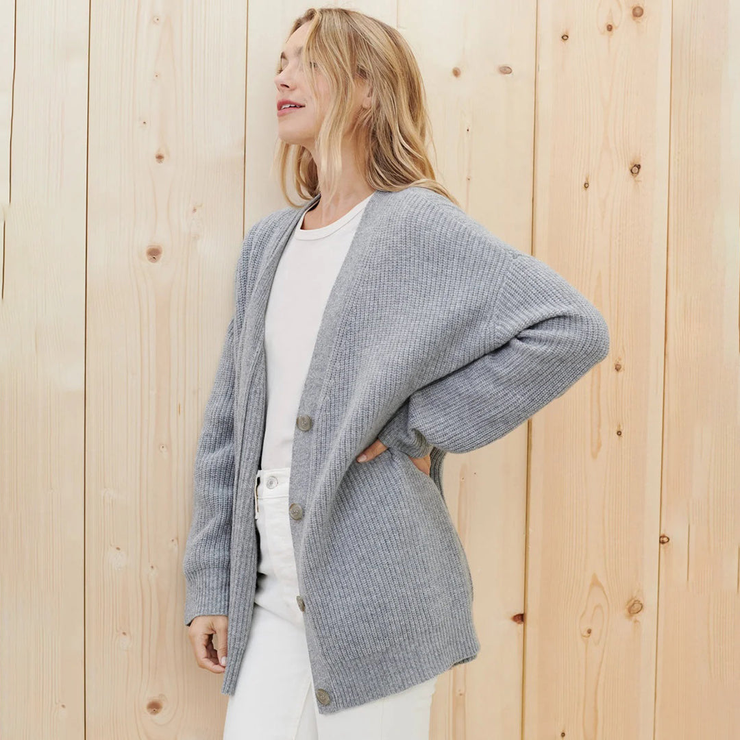 Oversized button-up sweater for women, designed for ultimate everyday comfort & casual style.