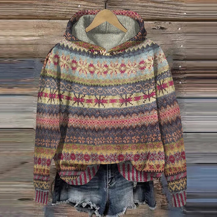 Women's oversized warm brown hoodie for cozy comfort & casual wear. Relaxed fit, perfect for winter layering.