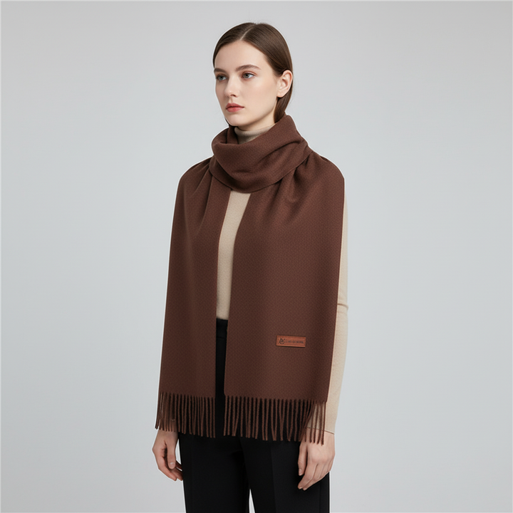 Trendy oversized winter scarf for women, a must-have accessory for cold days.