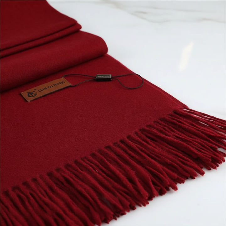 Cozy and warm oversized fringe scarf for women, a versatile winter accessory.