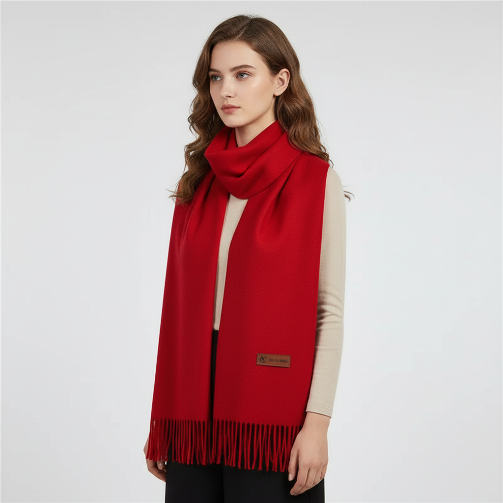 Soft oversized winter scarf for women, ensuring warmth and comfort.