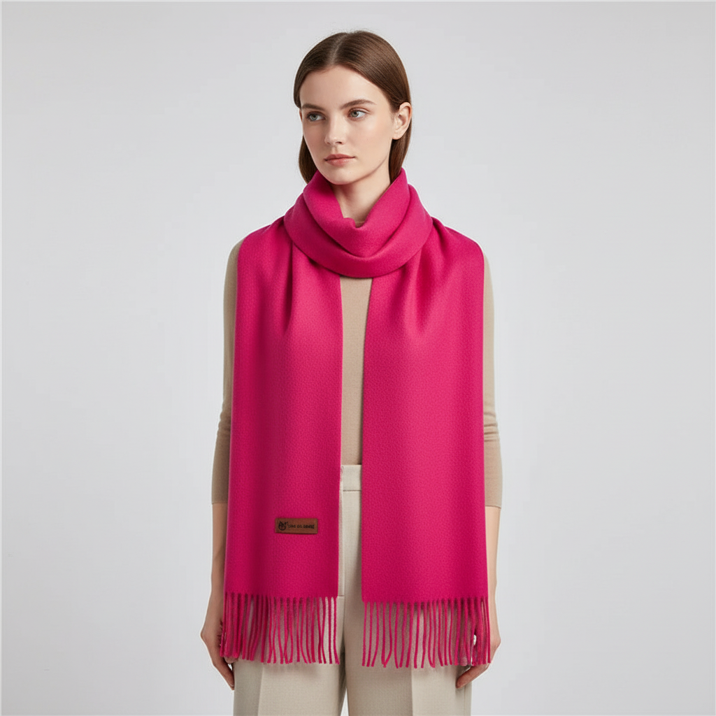 Versatile women's oversized winter scarf, essential for cold weather fashion.