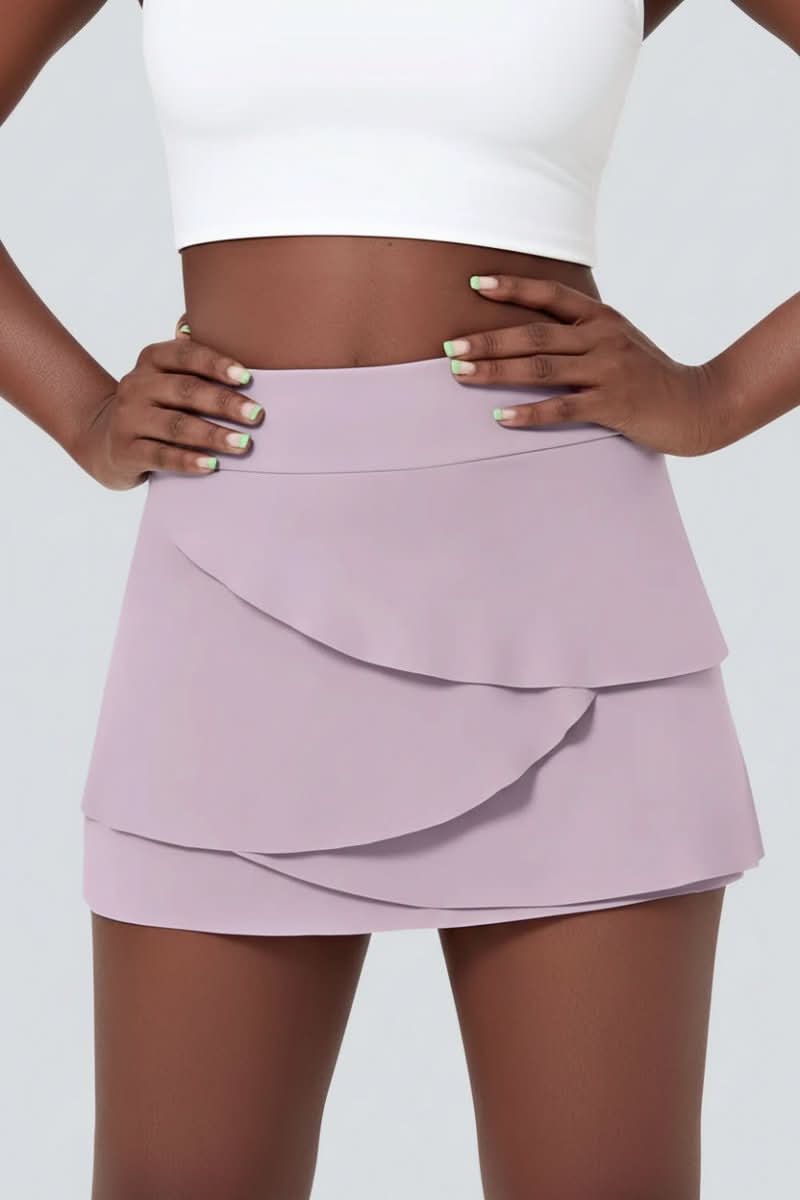 Stylish tiered golf skirt for women, perfect for tennis, golf, or activewear comfort.