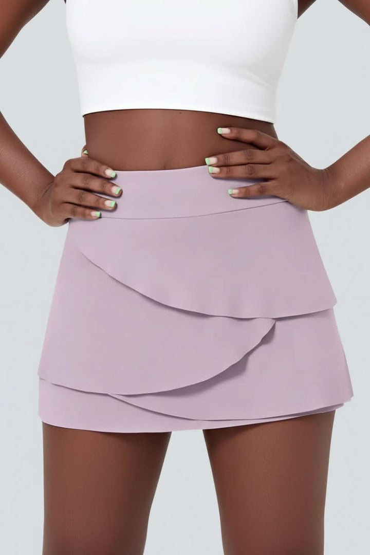 Stylish tiered golf skirt for women, perfect for tennis, golf, or activewear comfort.