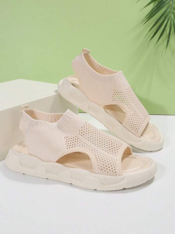 Women's casual platform open toe slip-on sandals, offering comfort and style for everyday wear.