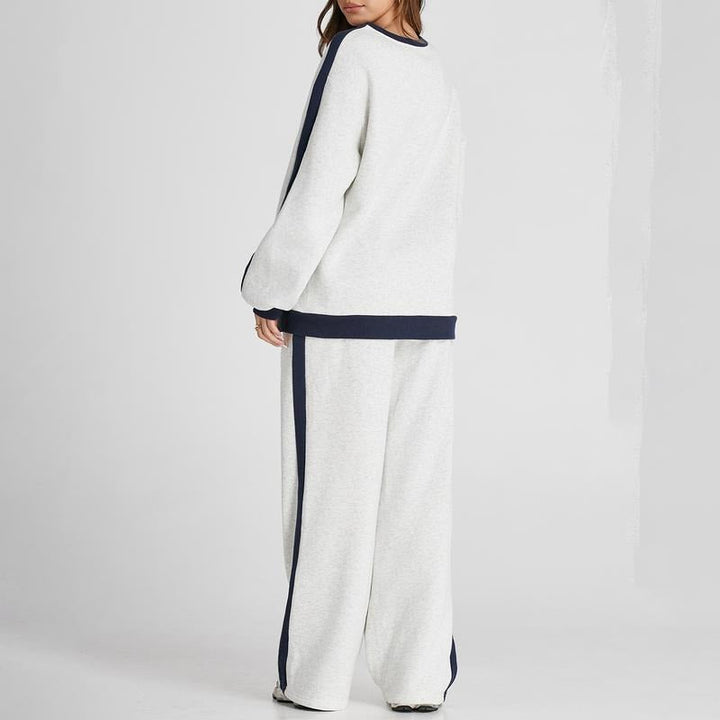 Women's athleisure cotton-blend lounge set, perfect for casual wear, comfortable two-piece outfit