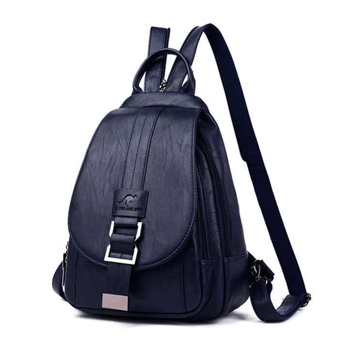 Everyday women's premium leather backpack, water-resistant, ideal for students & professionals.
