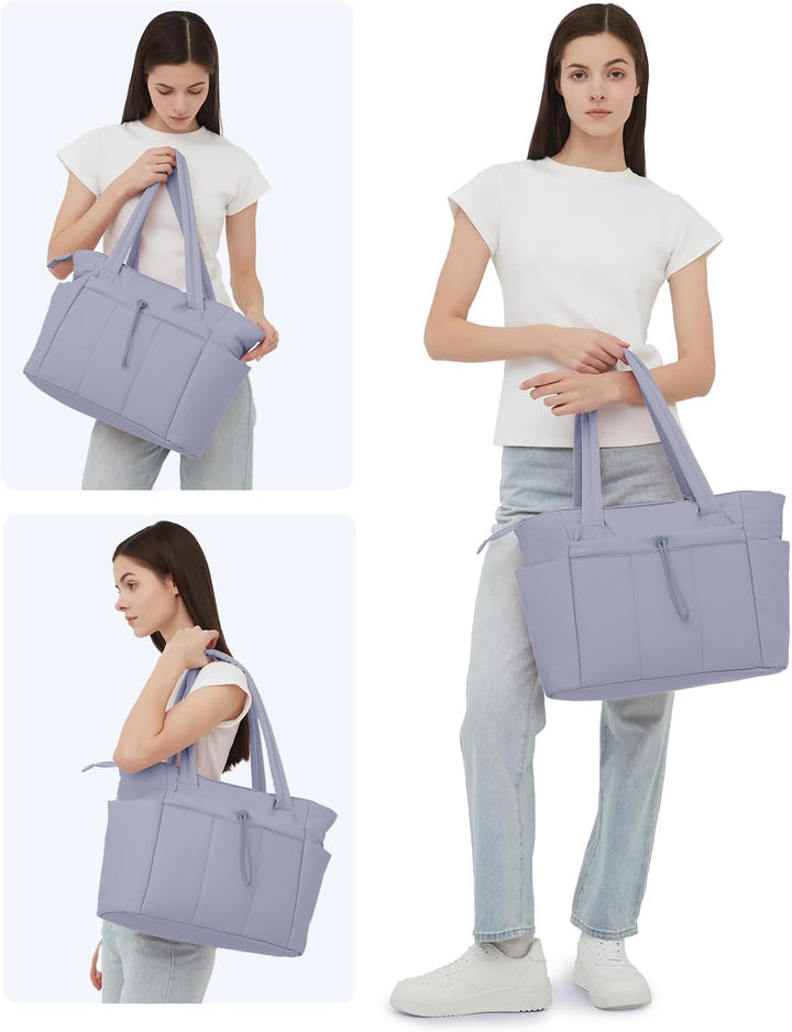 Women's quilted puffer tote, a fashion-forward choice for any occasion.