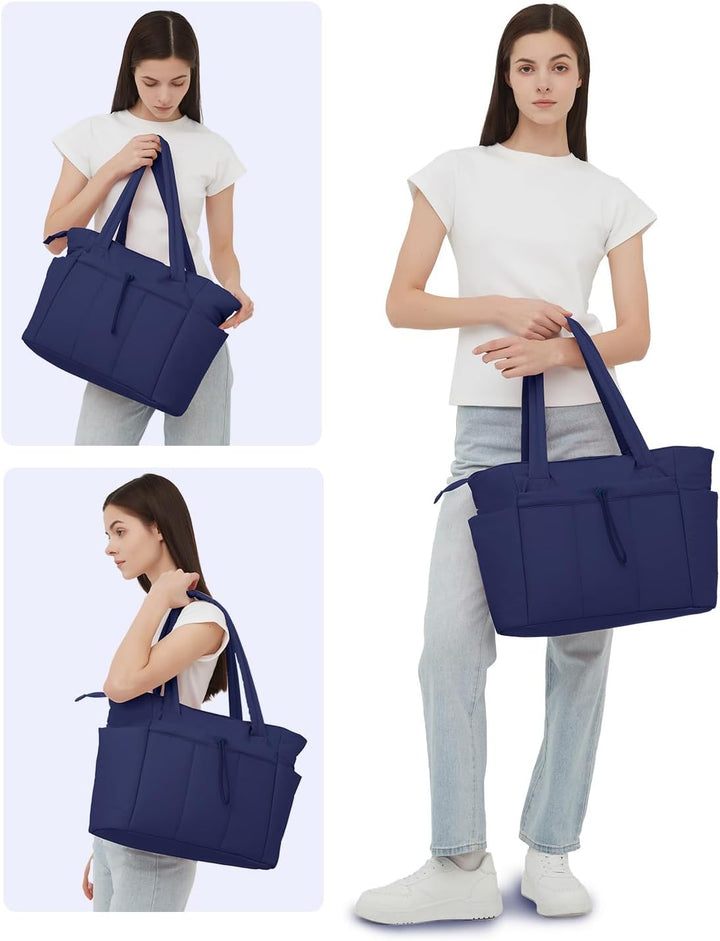 Women's quilted puffer tote, perfect for the modern active lifestyle.