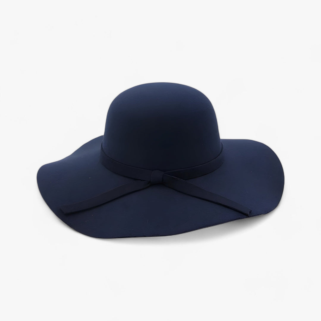 Red wool felt fedora for women, a stylish and warm winter hat with a classic design.