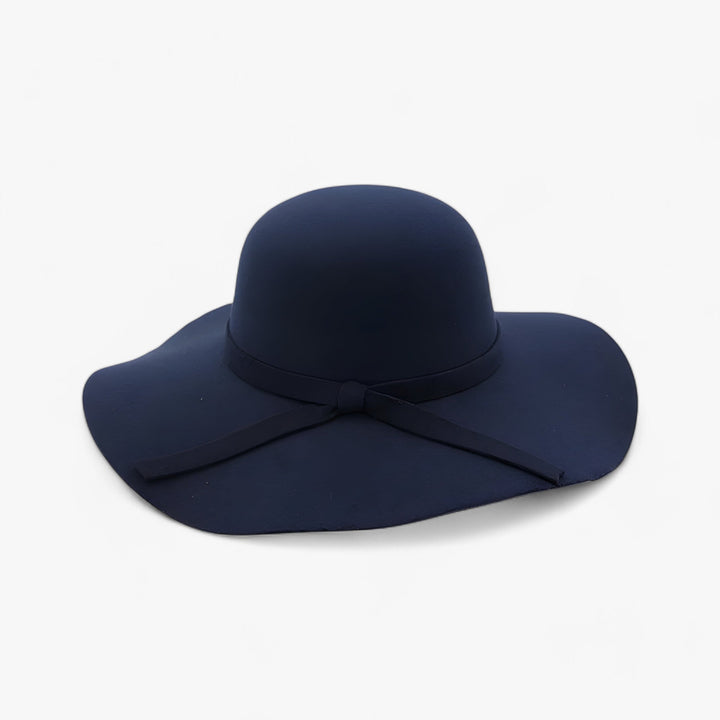 Red wool felt fedora for women, a stylish and warm winter hat with a classic design.