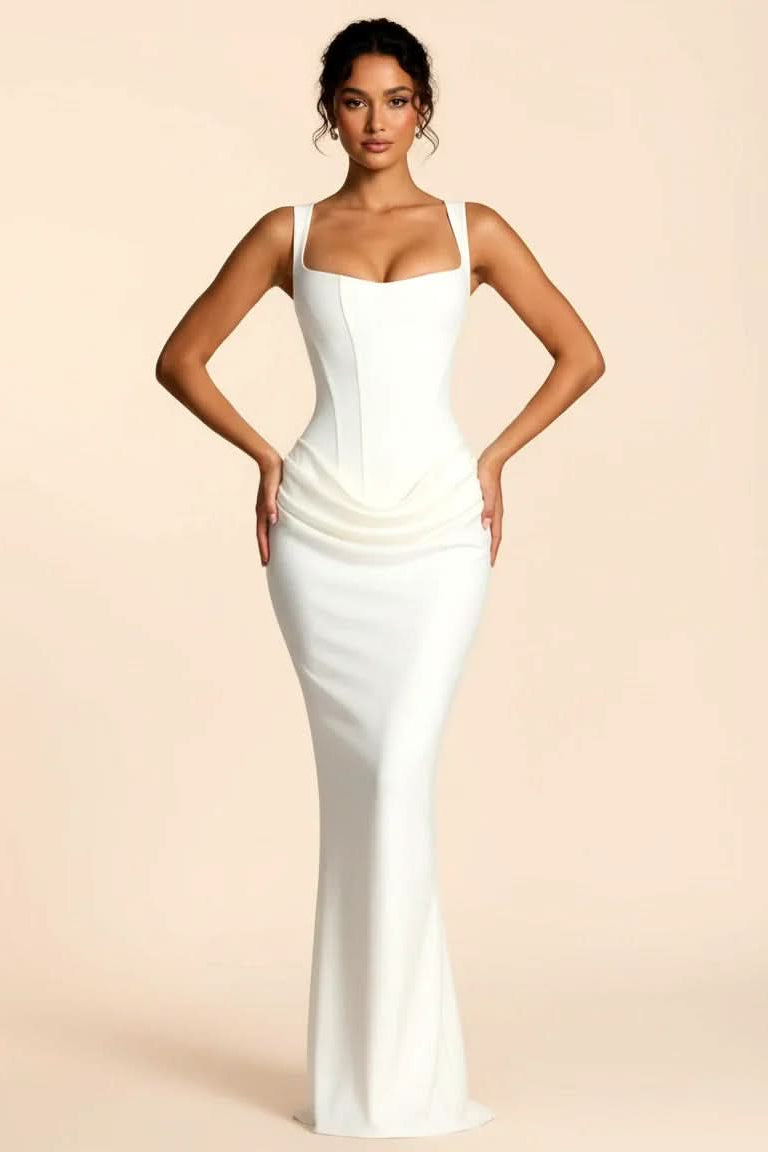 Women's Refined Grace tailored midi dress for elegant formal or evening wear.