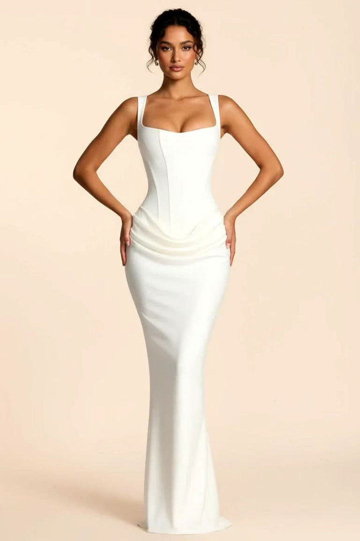 Women's Refined Grace tailored midi dress for elegant formal or evening wear.