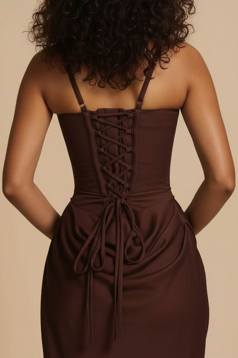 Elegant Women's Refined Grace midi dress, tailored for formal events, evening parties, and special occasions.