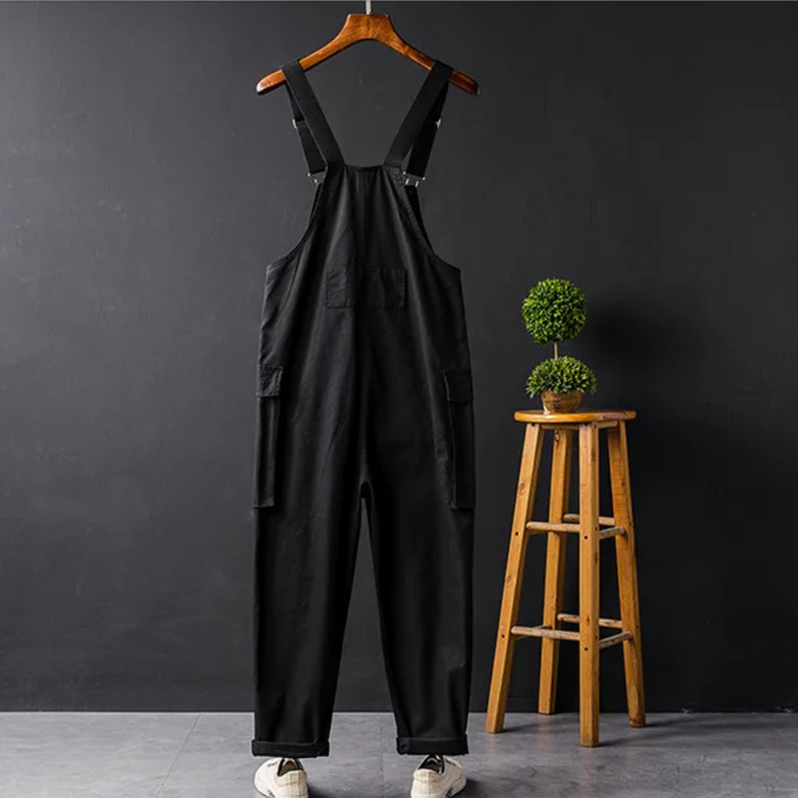 Versatile women's bib overalls, relaxed fit denim jumpsuit providing effortless comfort & modern casual style.