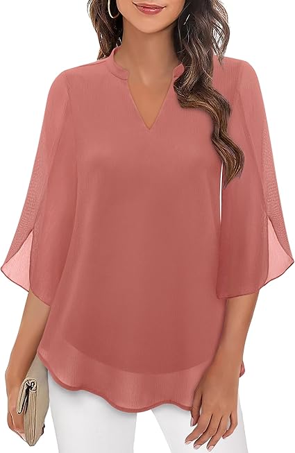 Fashionable long sleeve relaxed blouse for women, stylish & comfortable.
